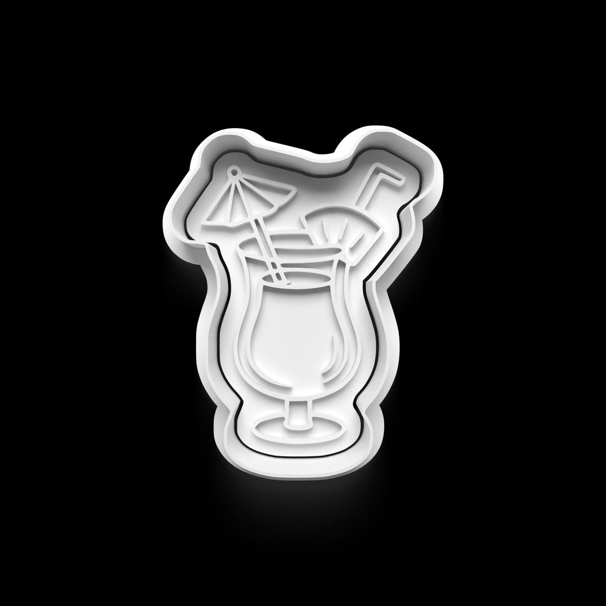 Cocktail Theme: 3D Printed Fondant, Clay Cutter Cookie cutter