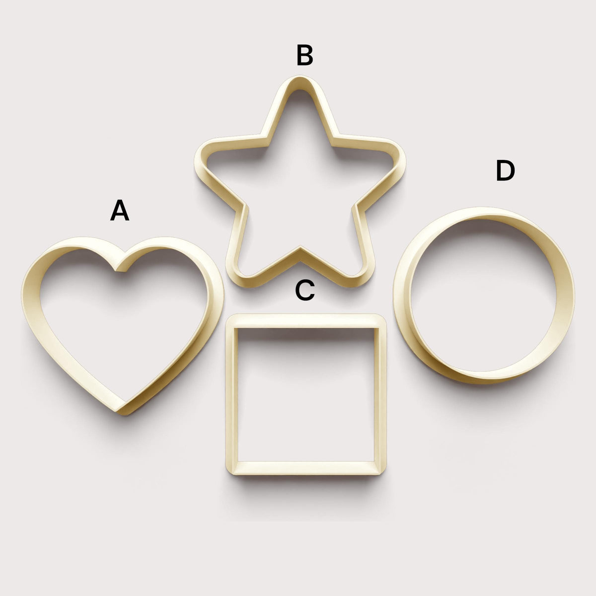 3D Printed Cookie Cutter: Basic Shapes, Fondant & Clay