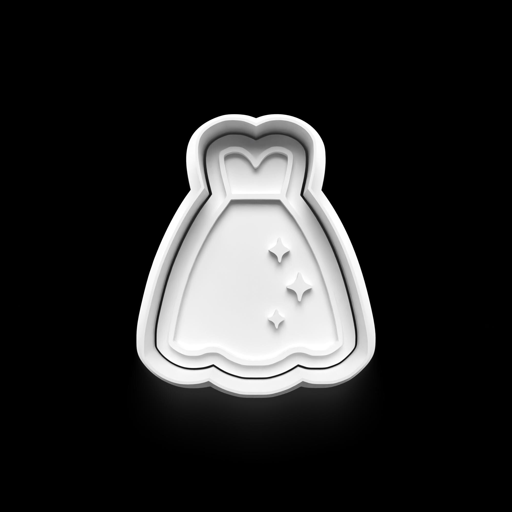 Wedding Theme Cookie Cutter: 3D Printed Fondant & Clay Cutter