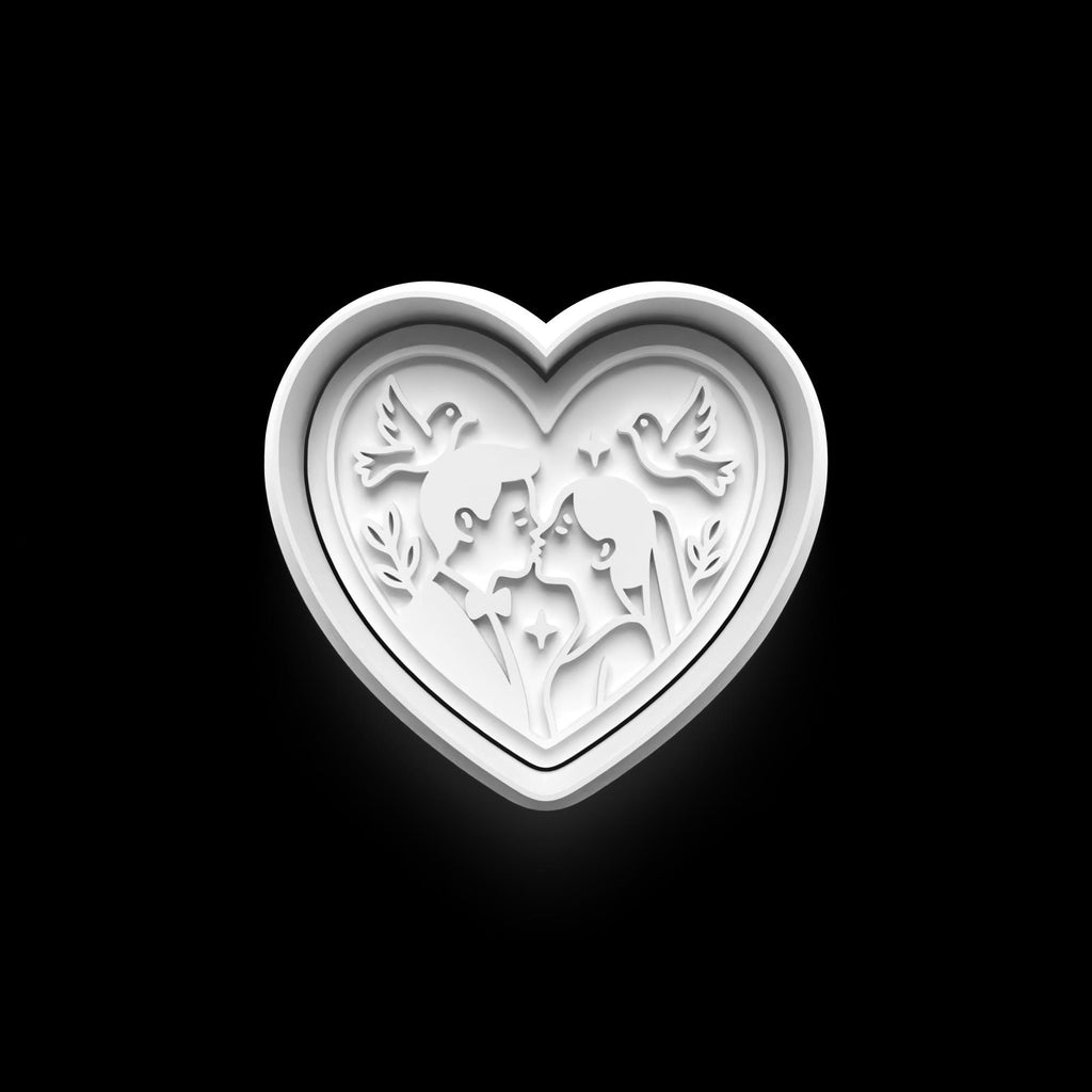 Wedding Cookie Cutter Set: 3D Printed Fondant & Clay Cutters