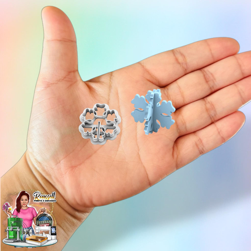 Snowflake 3D (2mm) Christmas Clay Cutter 3d printed