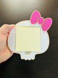 Skull Bow Sticky Note Holder 3d printed no resin added