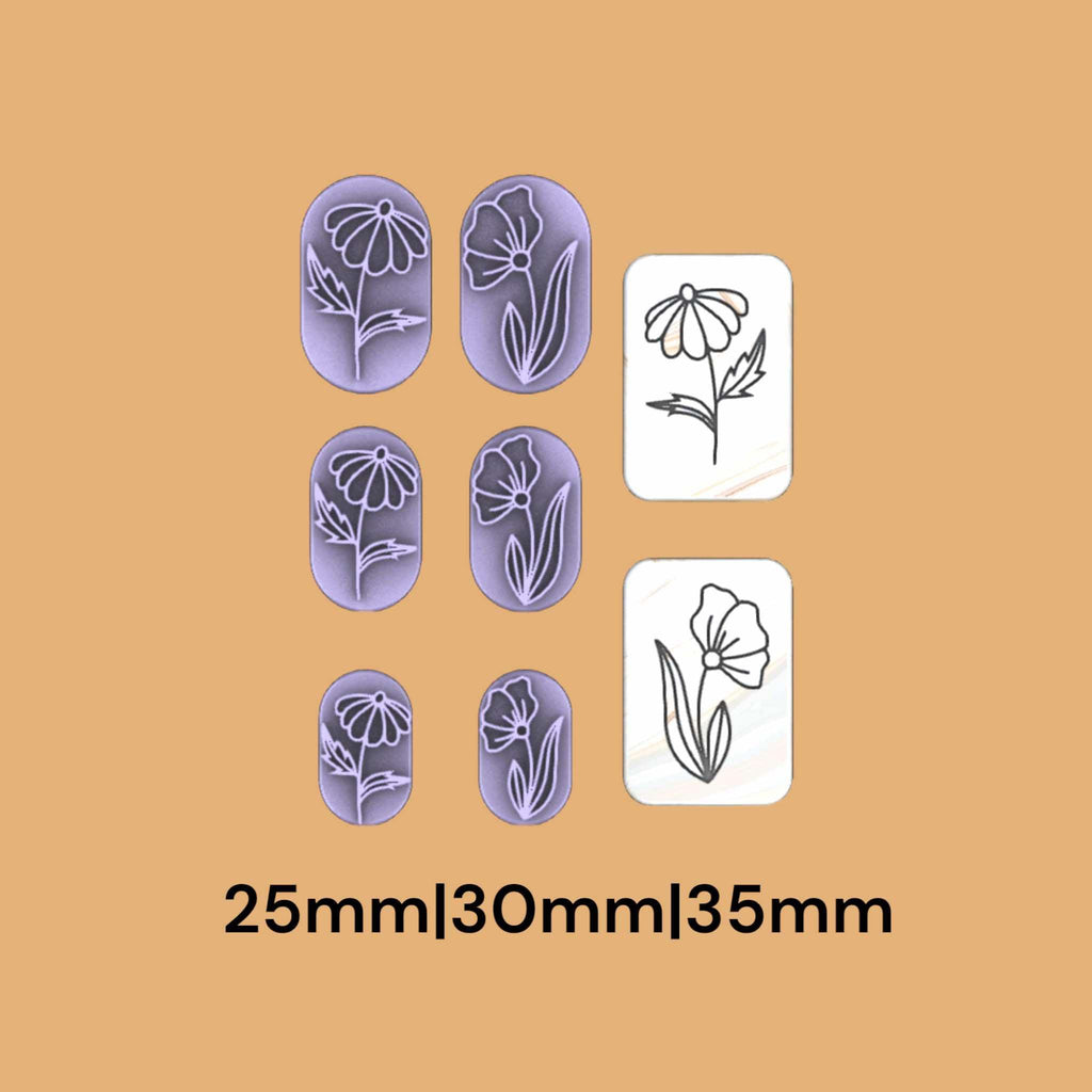 Polymer Clay Stamp /Plants and Flowers/