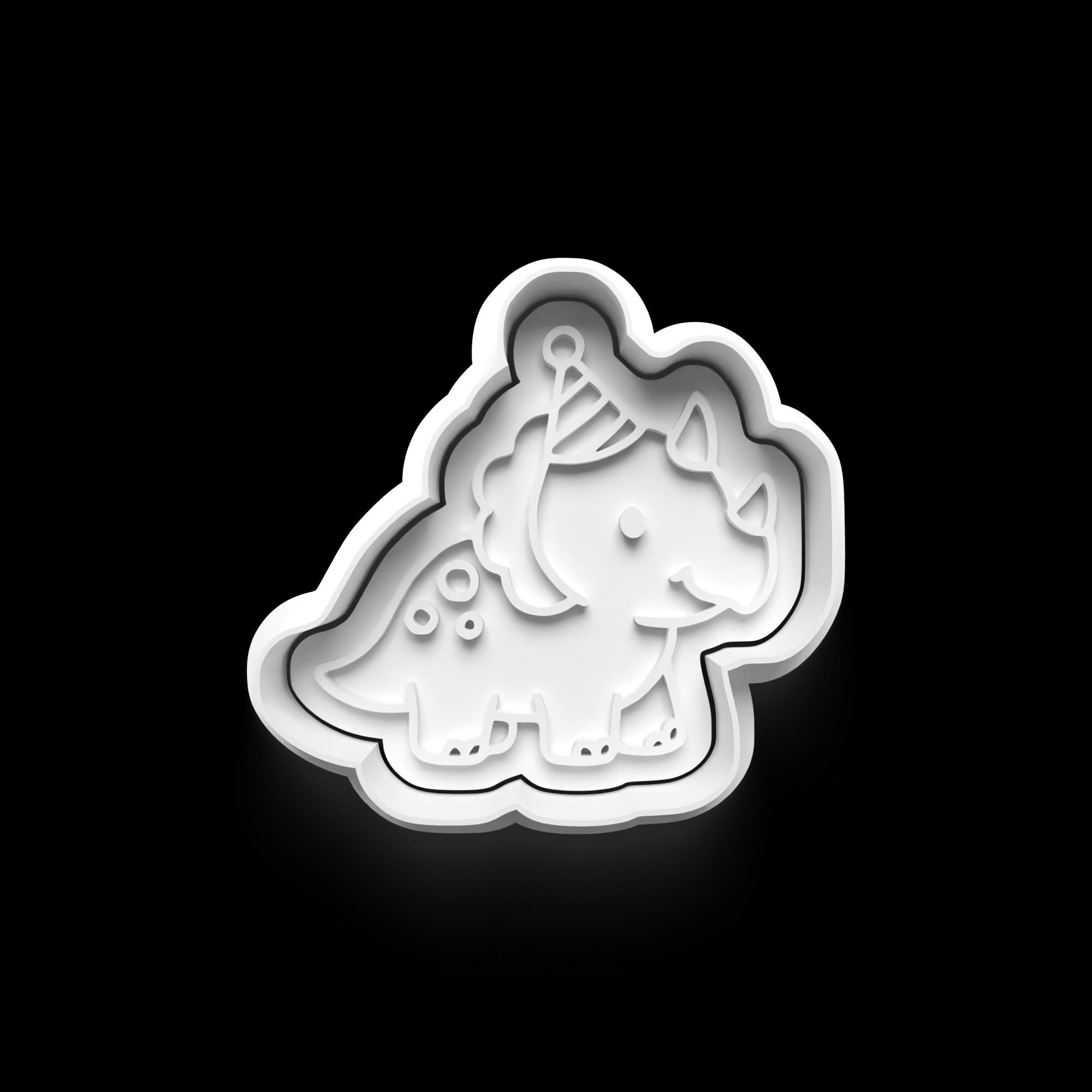 Birthday Dino Theme: 3D Printed Fondant, Clay Cutter, Cookie cutter