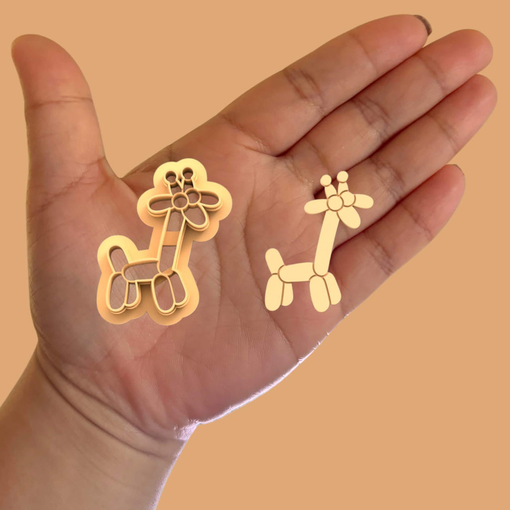 Balloon Giraffe Polymer clay cutter