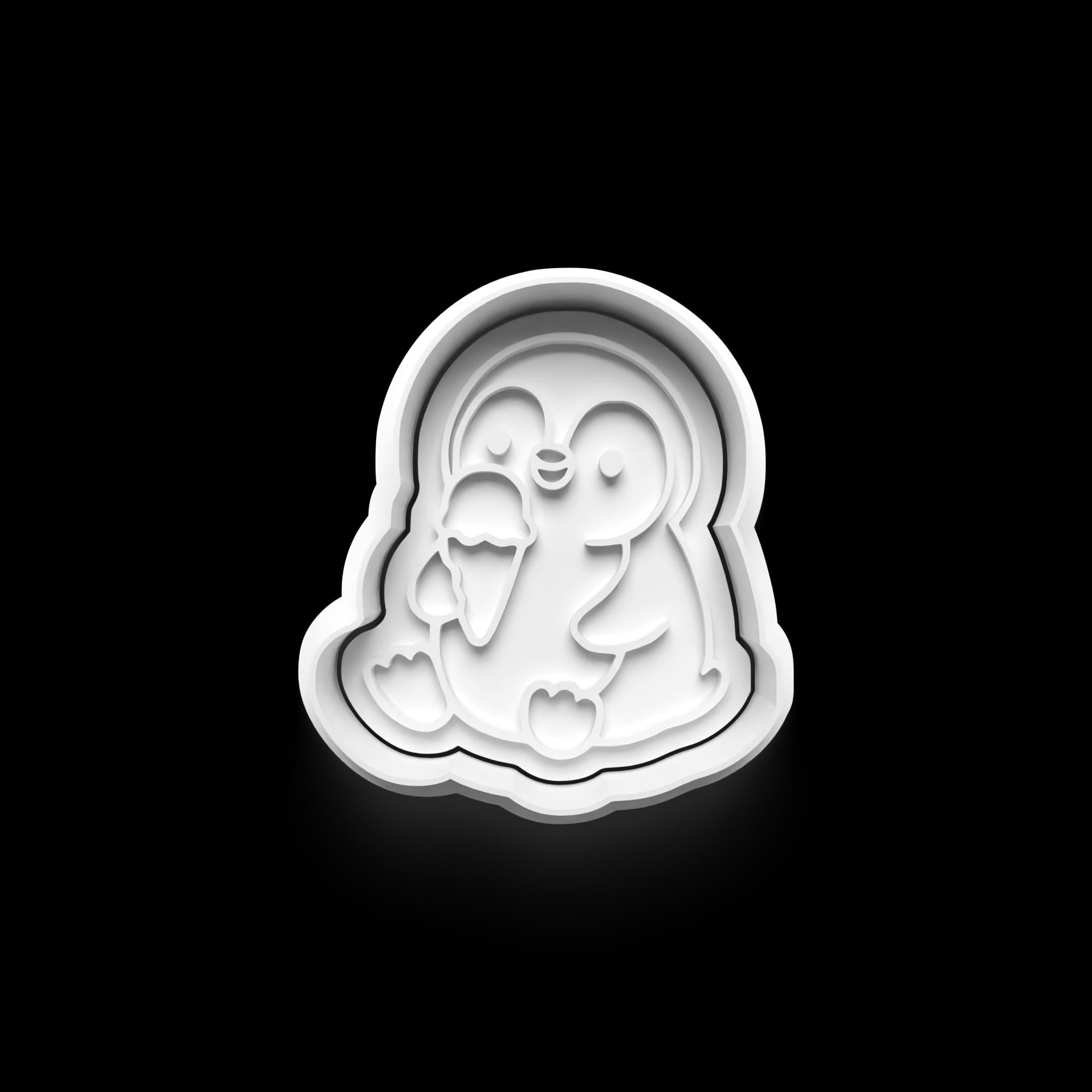 Penguin Cookie Cutter/ Clay Cutter: 3D Printed Fondant & Clay Cutter