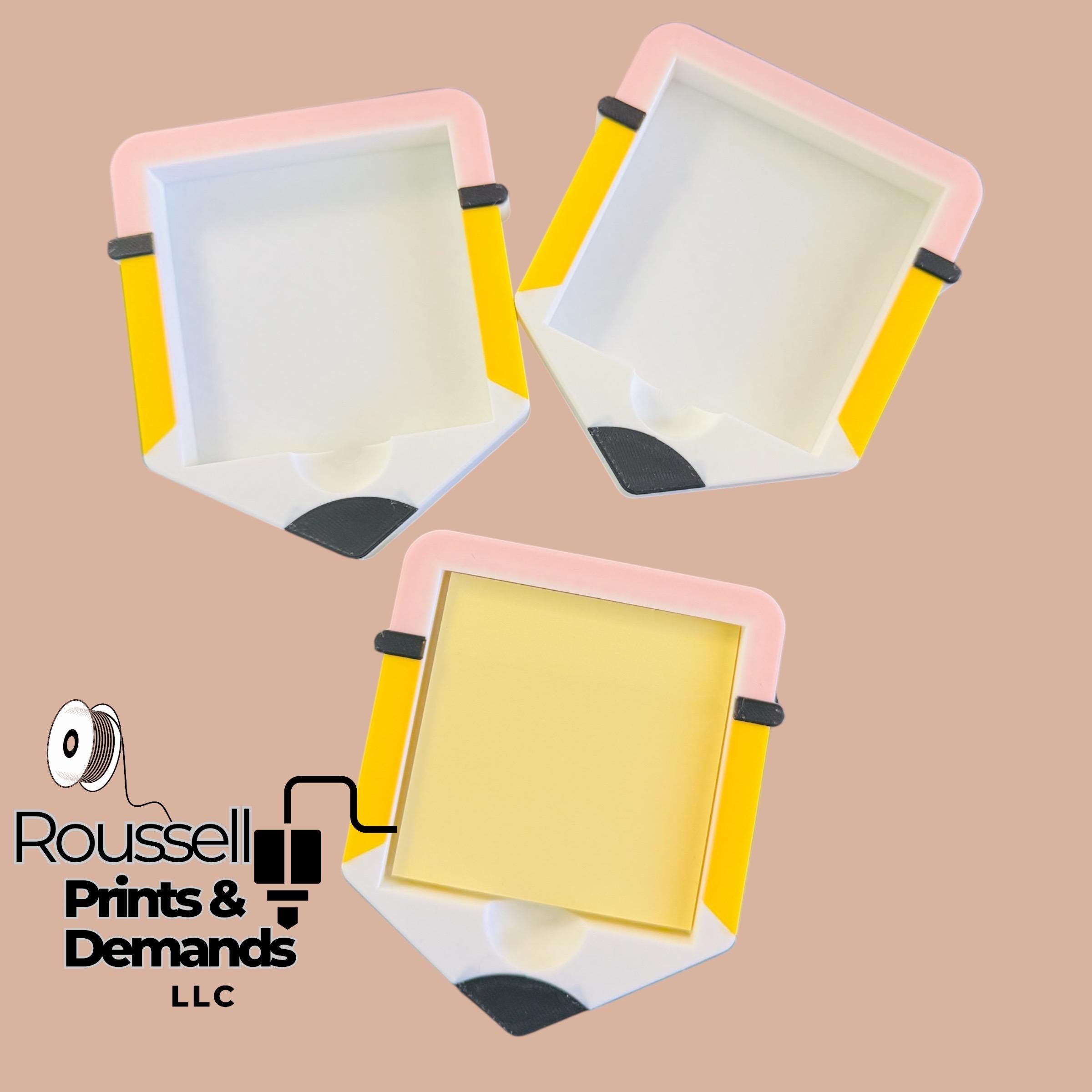 Pencil  Sticky Note Holder 3d printed no resin added