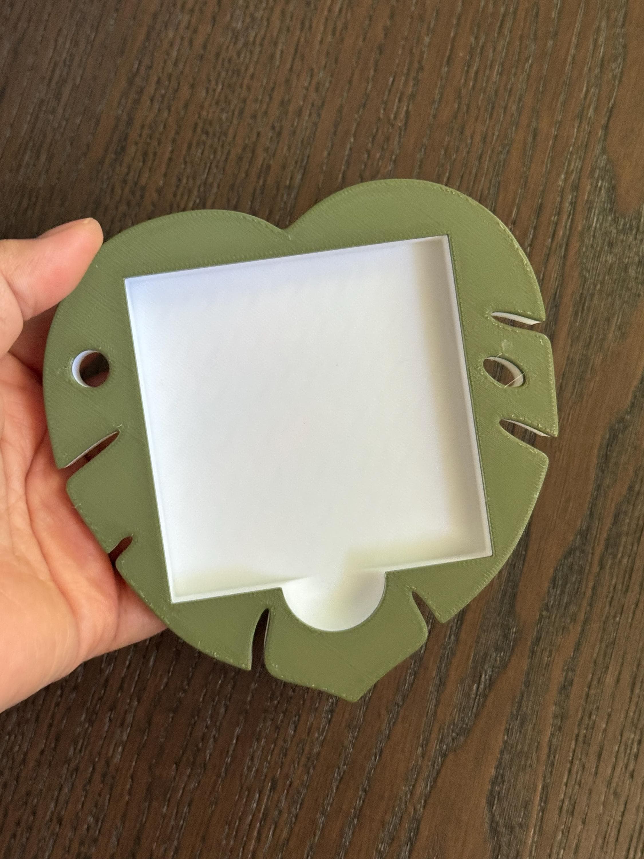 BOHO Leaf Sticky Note Holder 3d printed no resin added