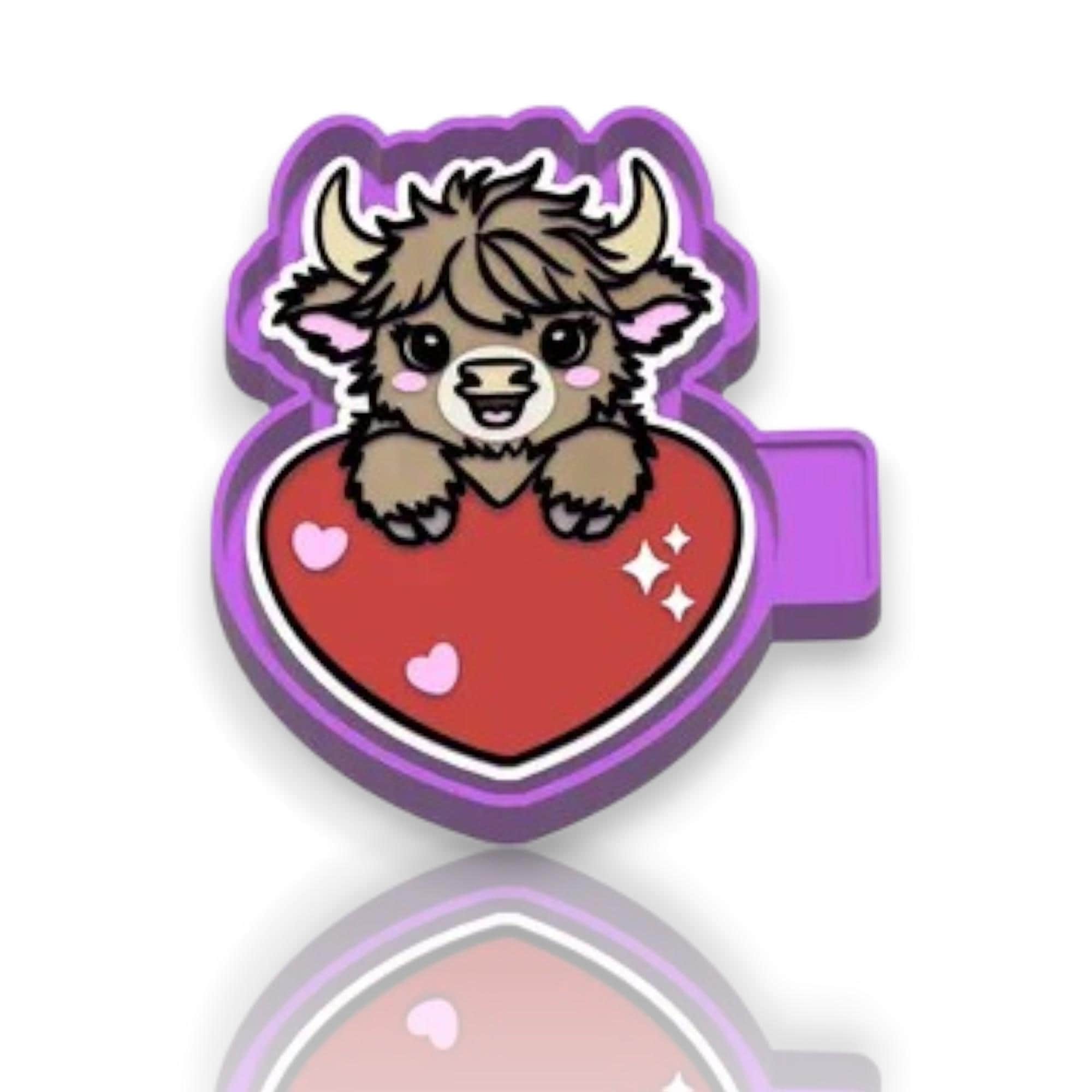 Valentines Higland cow Silicon Mold / Molder