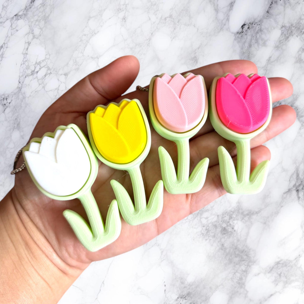 Tulip flower Fidget Clicker | Clickers keychain