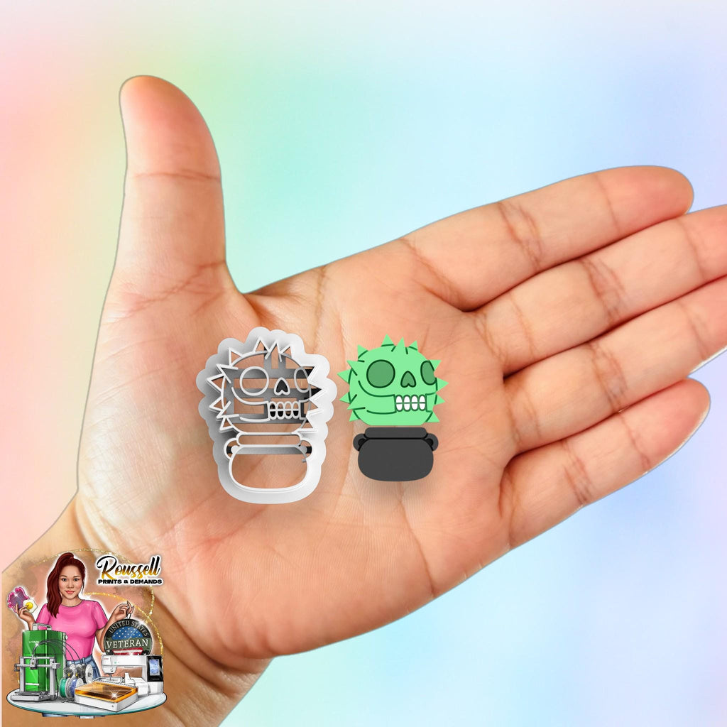 Skull Cactus Polymer clay Cutter