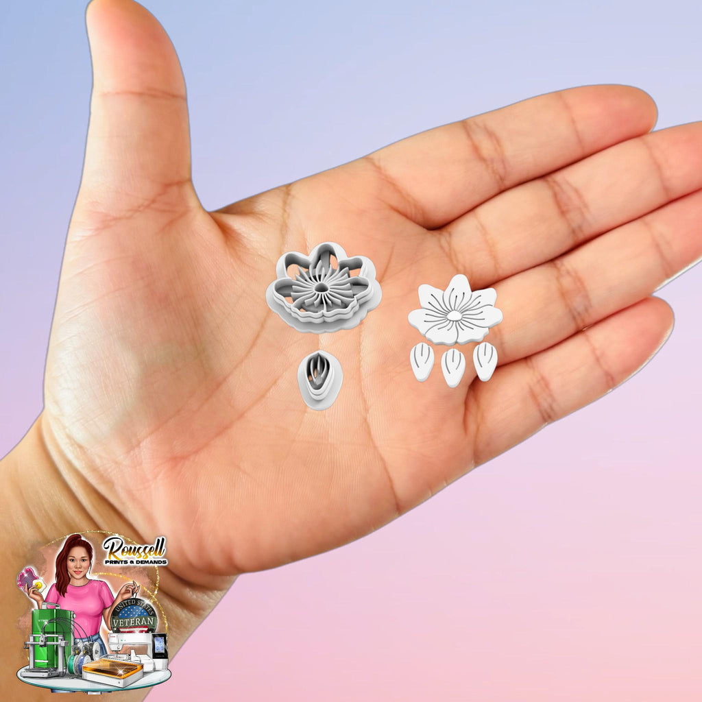 Flower with Petals A Clay Cutter 3d printed