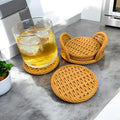Rattan Style 3d printed coaster 4set