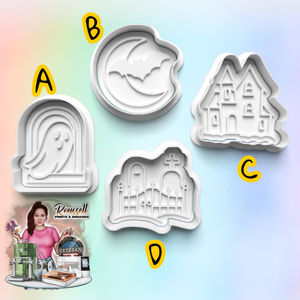 Haunted House Cookie Cutter: 3D Printed Fondant & Clay Cutter