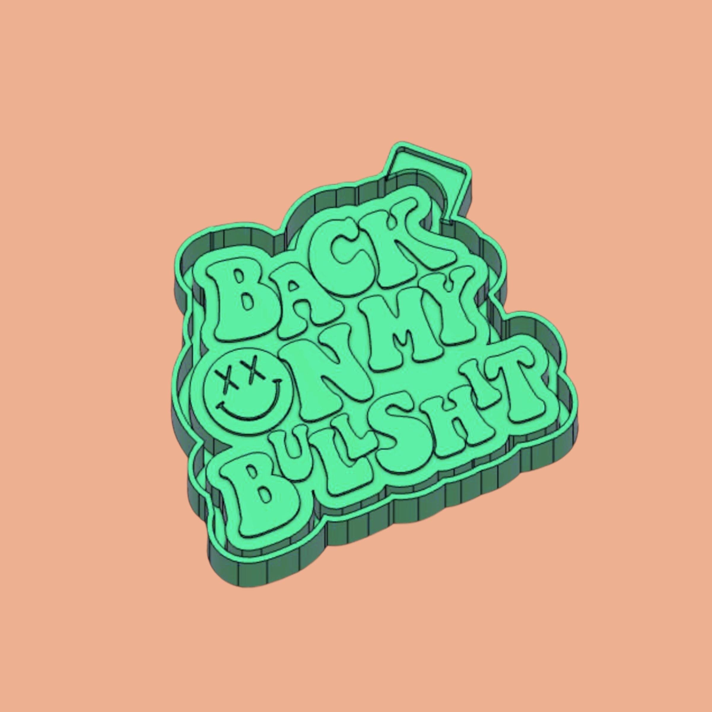 Funny Saying Back on my bullshit   Freshie Silicon Mold / Molder