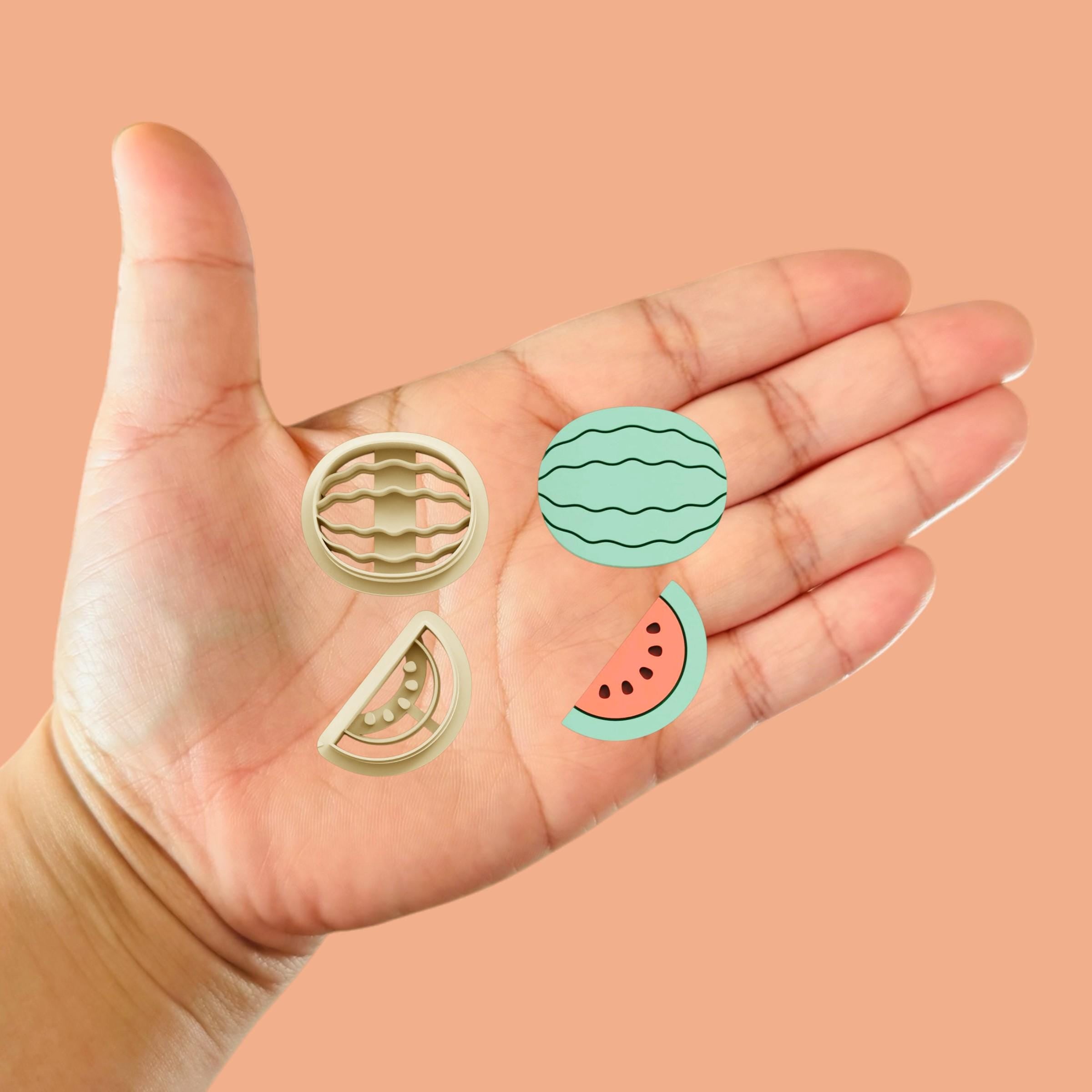 Watermelon Clay Cutter Set: Summer Fruit, 6 Sizes