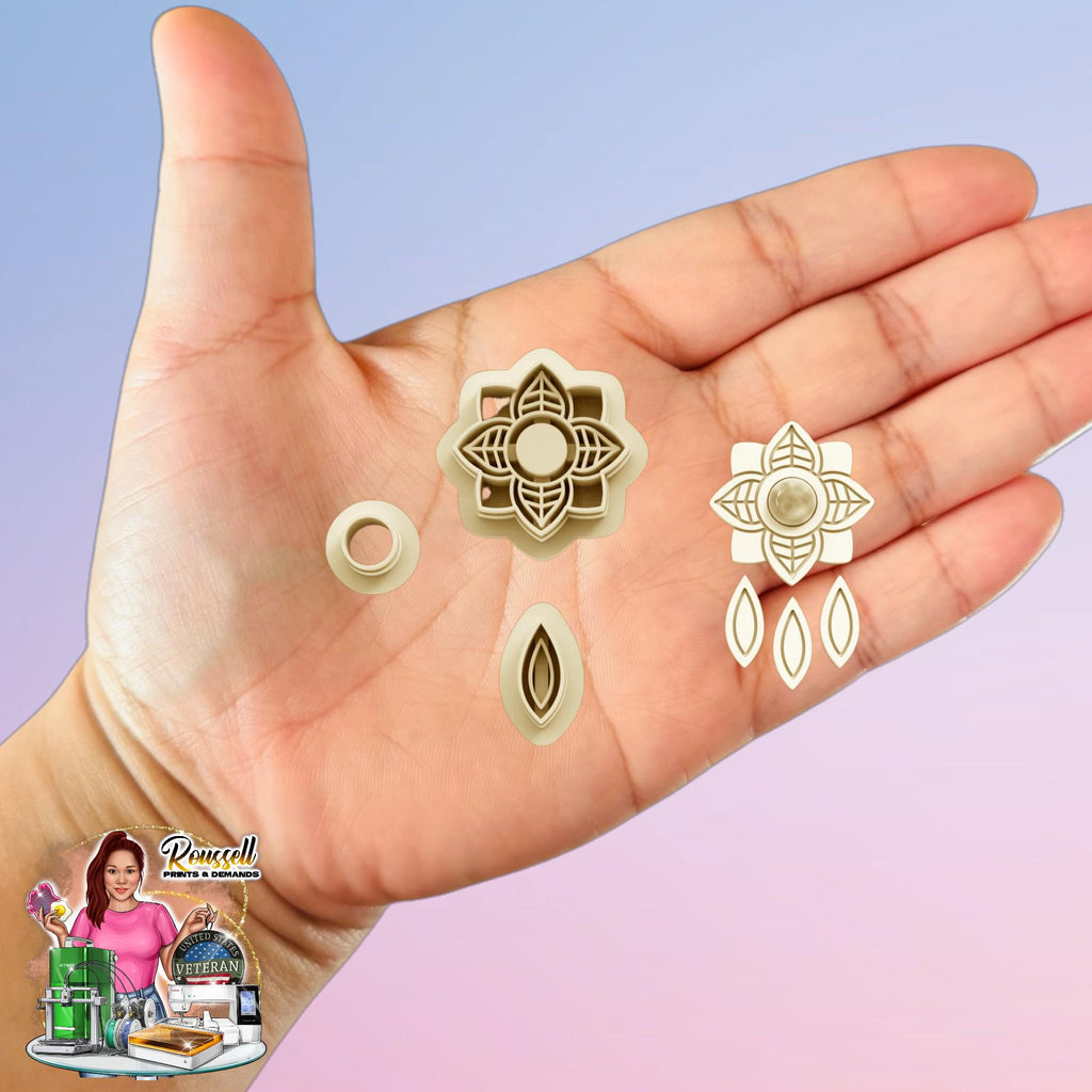 Ornamental Leaf Combo with Precious Stone