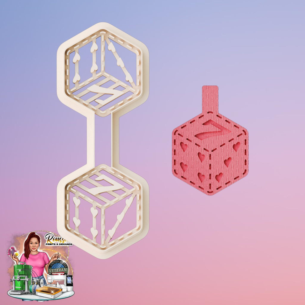 Love Dice Keychain Clay Cutter Stitch Keychain Cutters