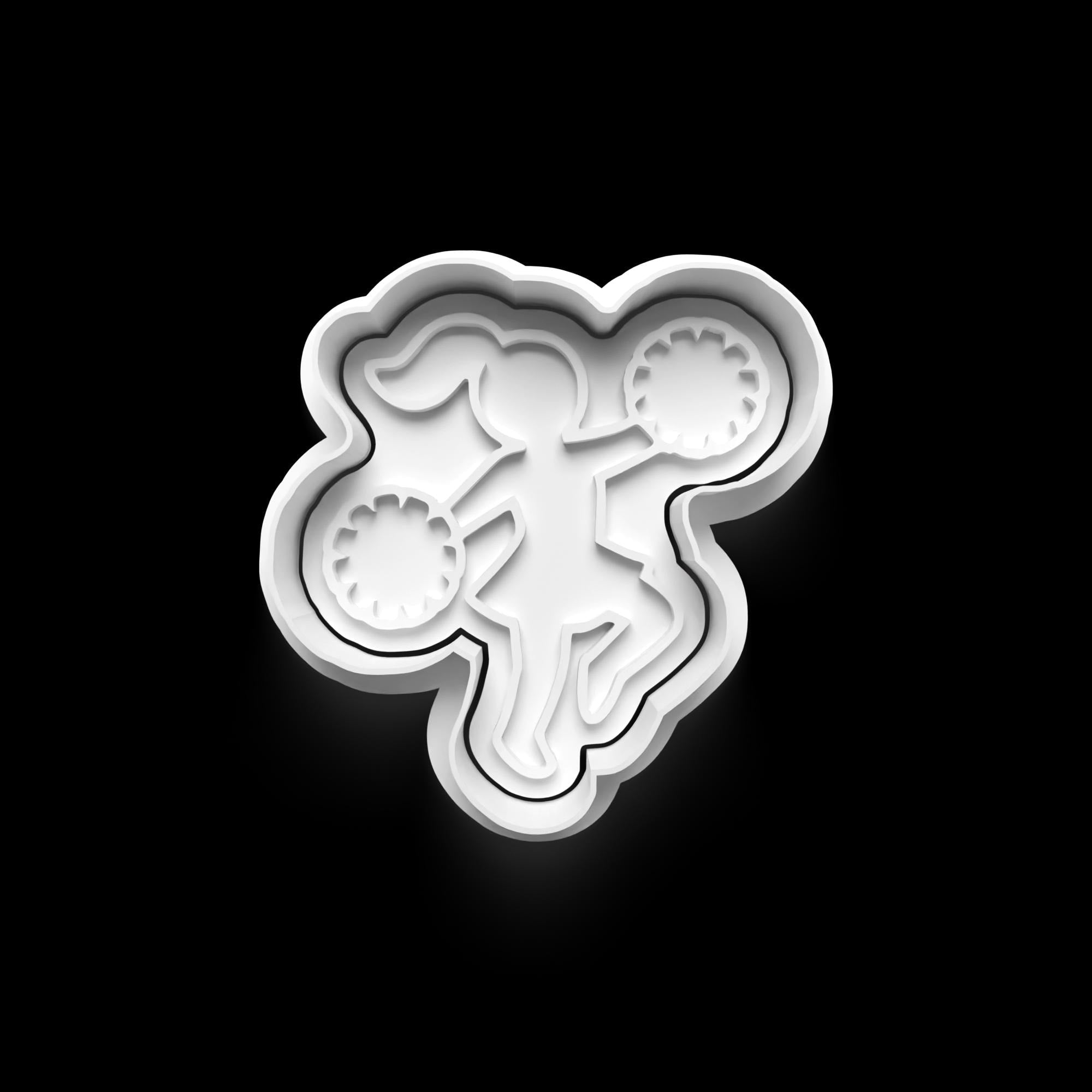 Cheerleader Cookie Cutter: 3D Printed Fondant Cutter