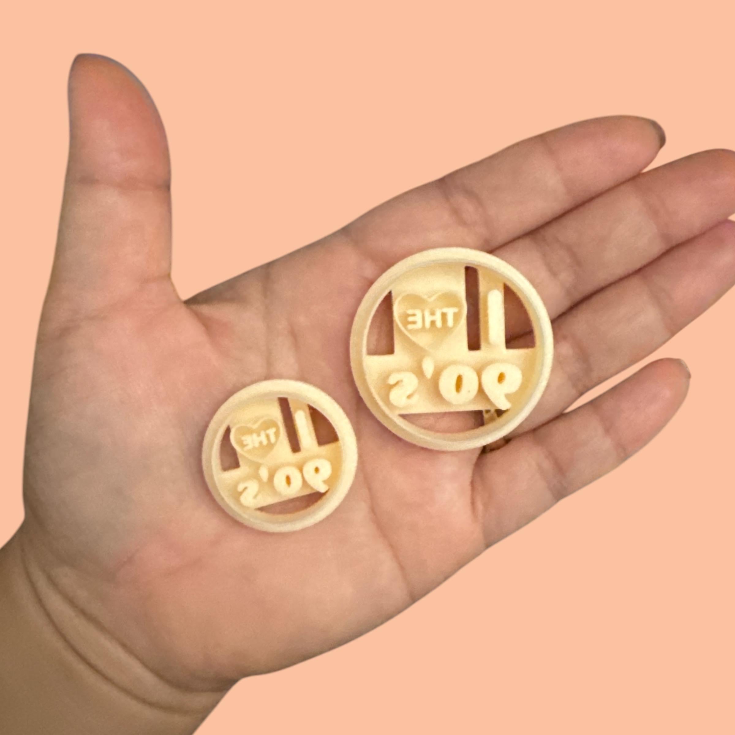 Retro 25 I love 90s polymer clay cutter set
