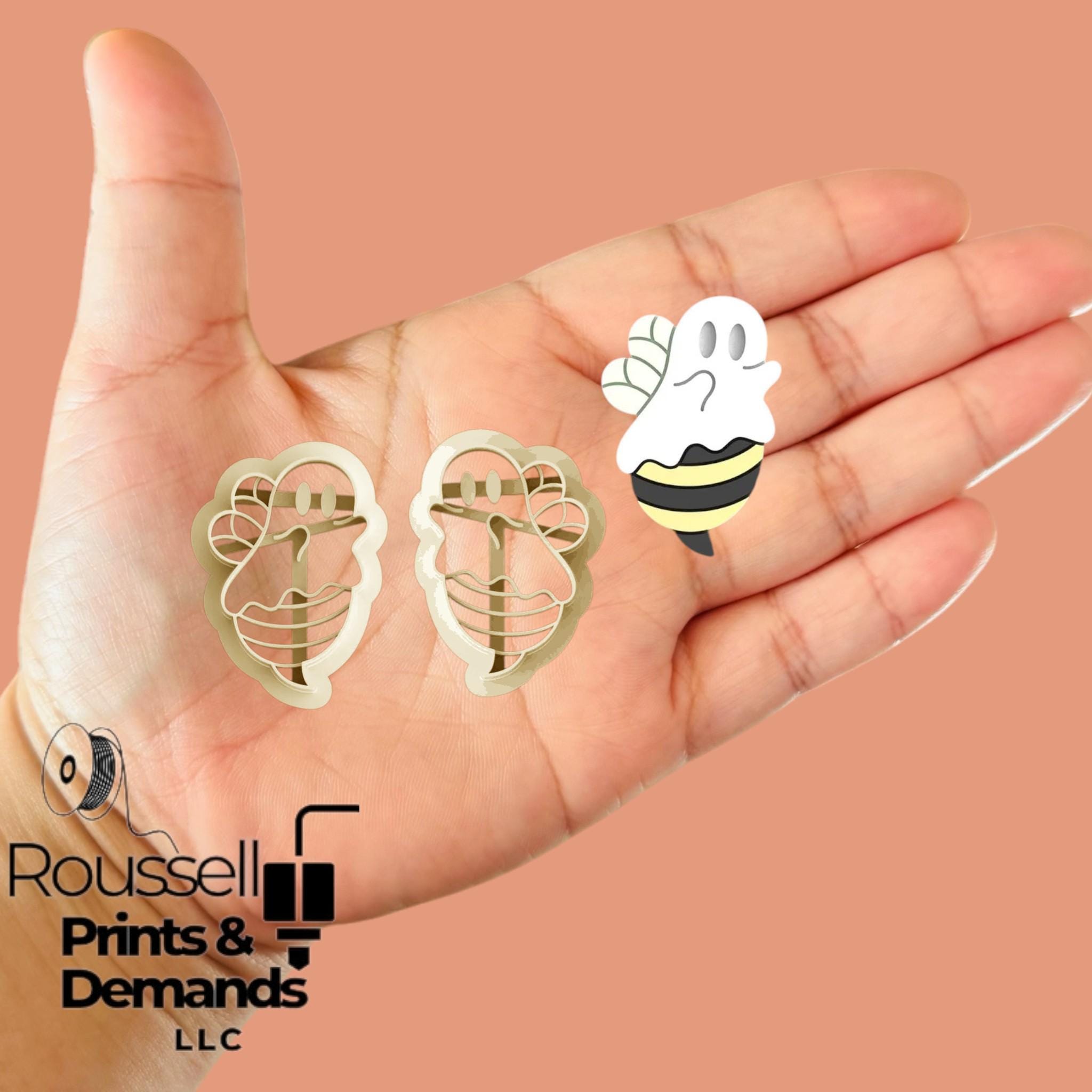 Ghost Bee Clay Cutter: Halloween Polymer Clay Tool