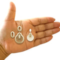 Art Deco  Earring  with precious Stone G Polymer Clay cutter