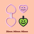 HAlloween Heart Key chain clay cutter