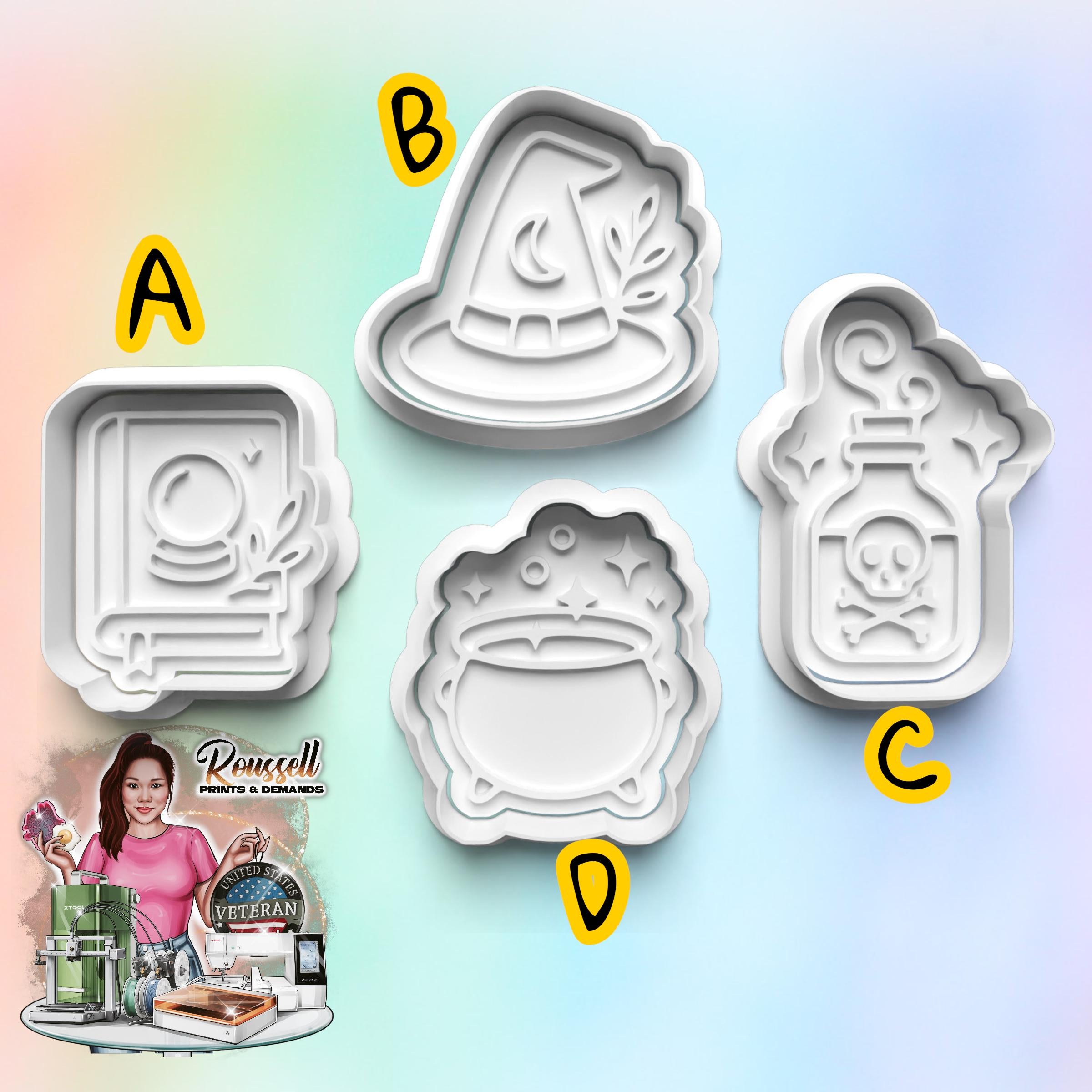 Halloween Cookie Cutter: 3D Printed Fondant & Clay Cutter