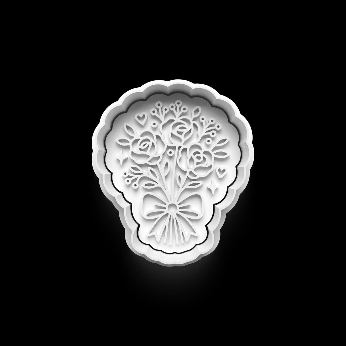Wedding Cookie Cutter Set: 3D Printed Fondant & Clay Cutters