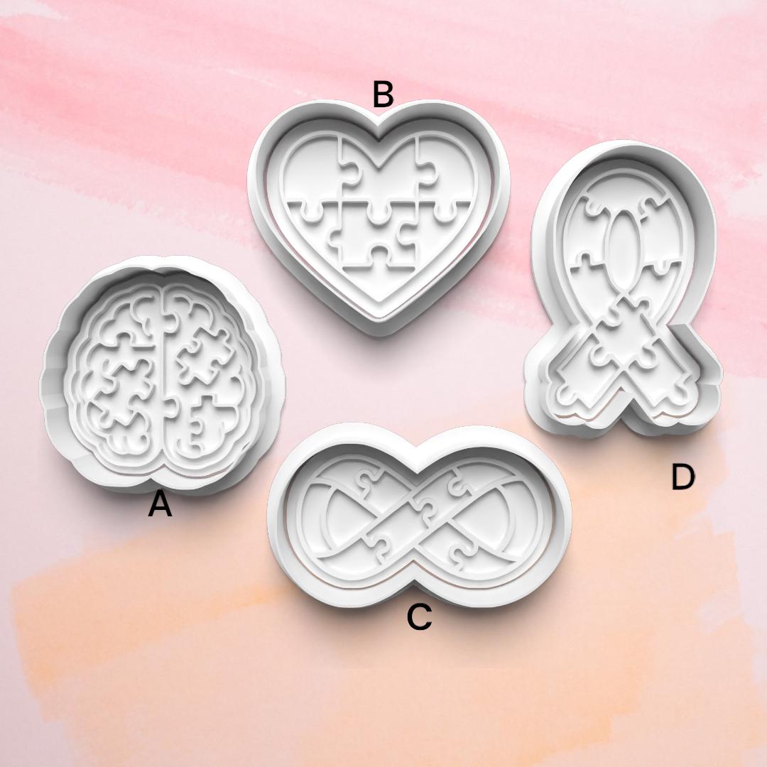Autism Spectrum Cookie Cutter: 3D Printed Fondant Cutter