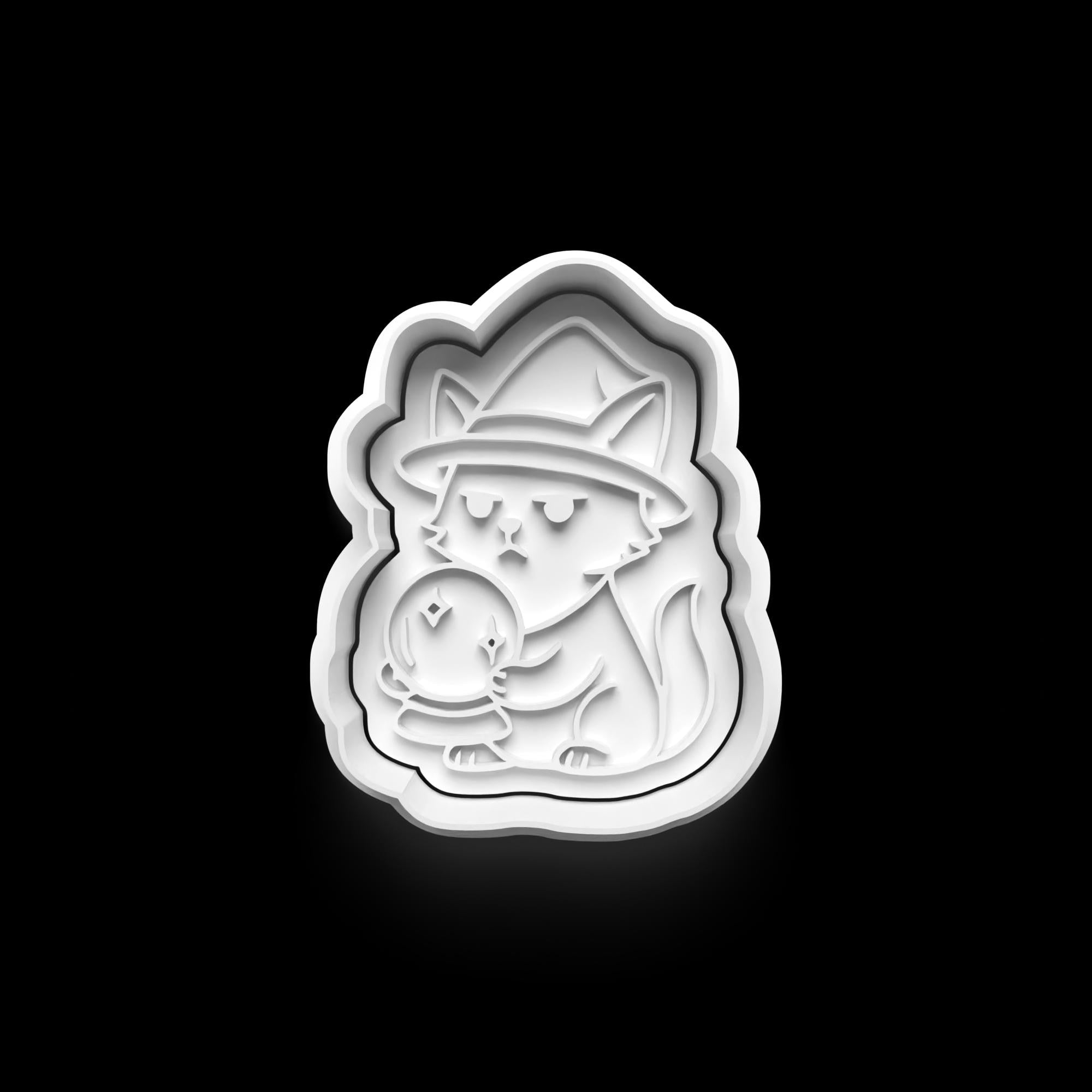 Magic Cat  Theme: 3D Printed Fondant, Clay Cutter, Cookie cutter
