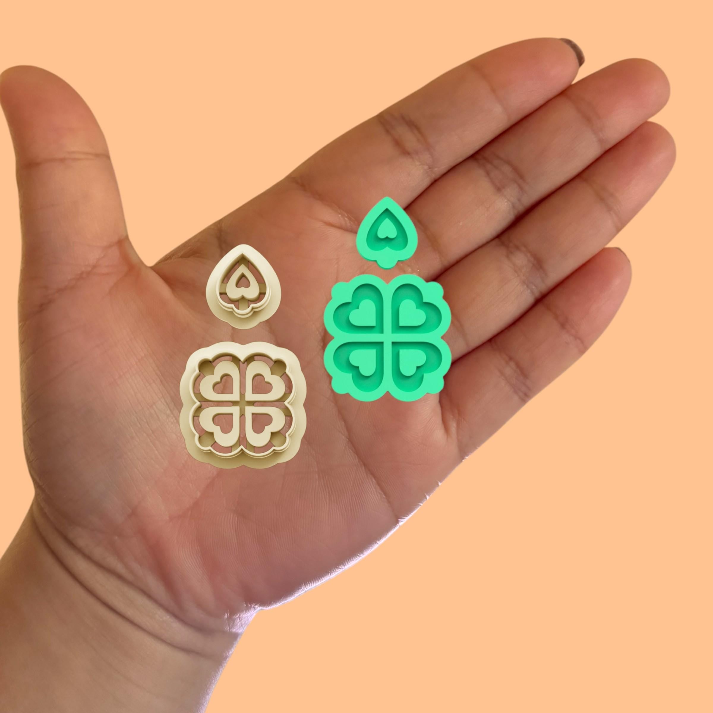 Clover Earring Combo A Polymer clay cutter