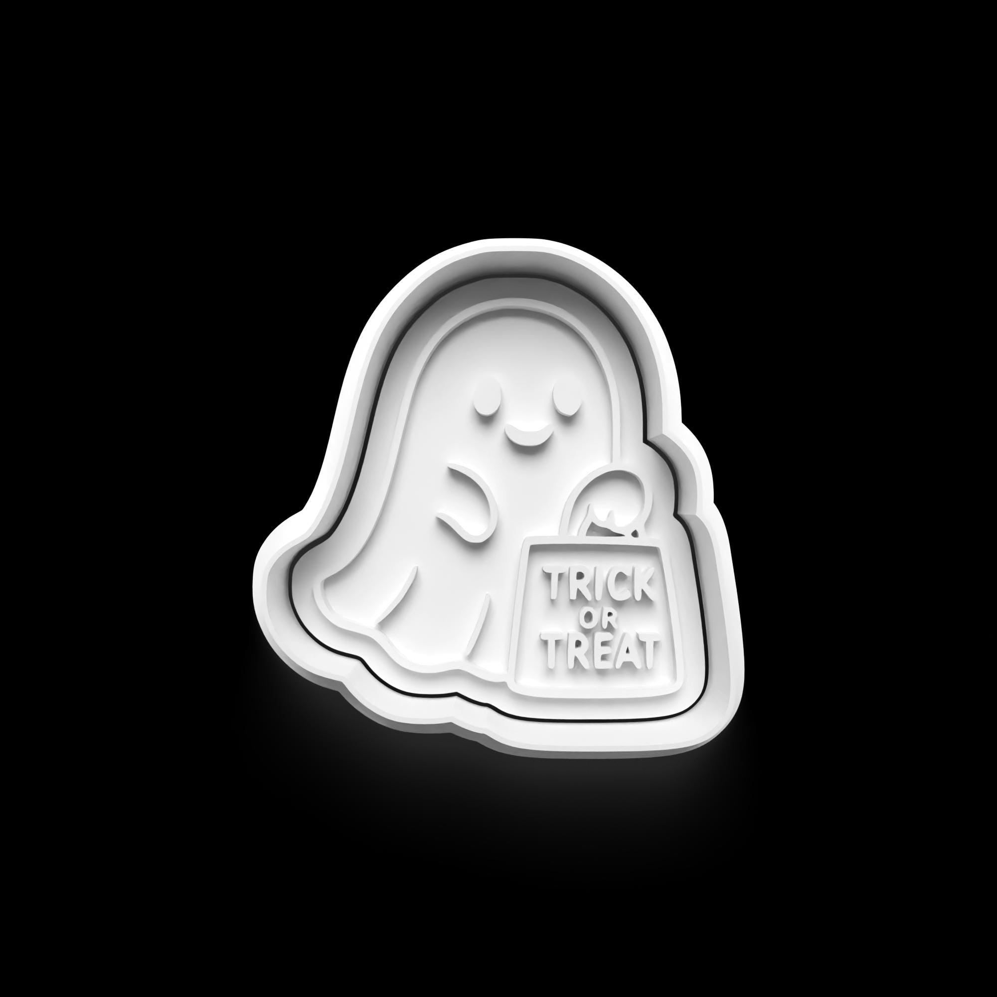 Halloween Cookie Cutter: Treat or Trick Theme, 3D Printed