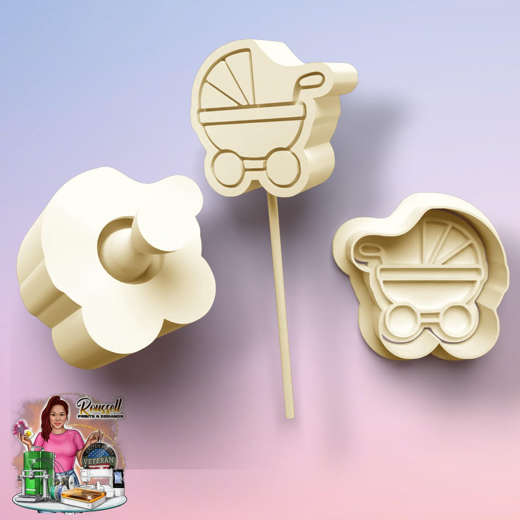 Baby Shower Theme Cake pop mold 3d printed