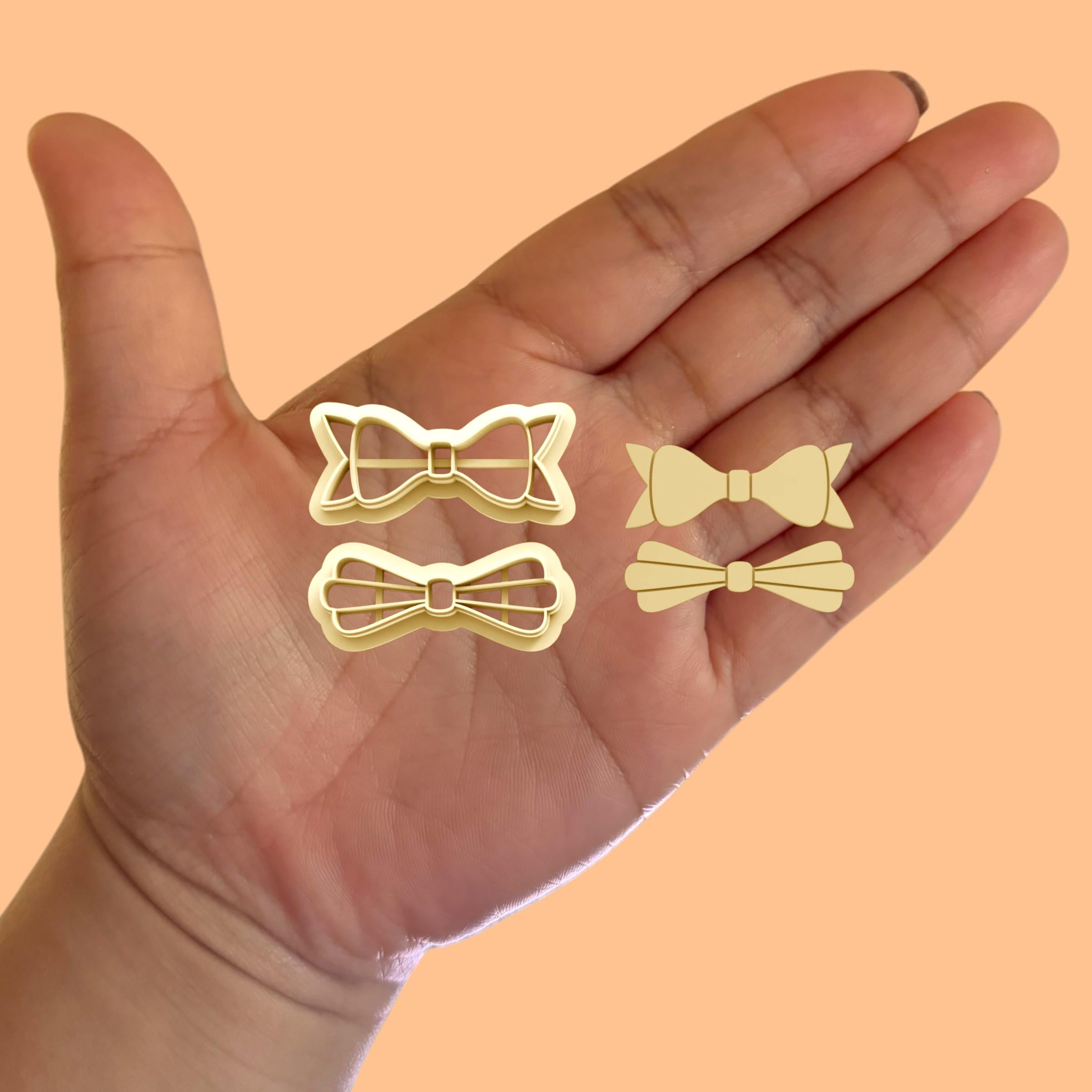 Barrettes Bow Polymer clay cutter