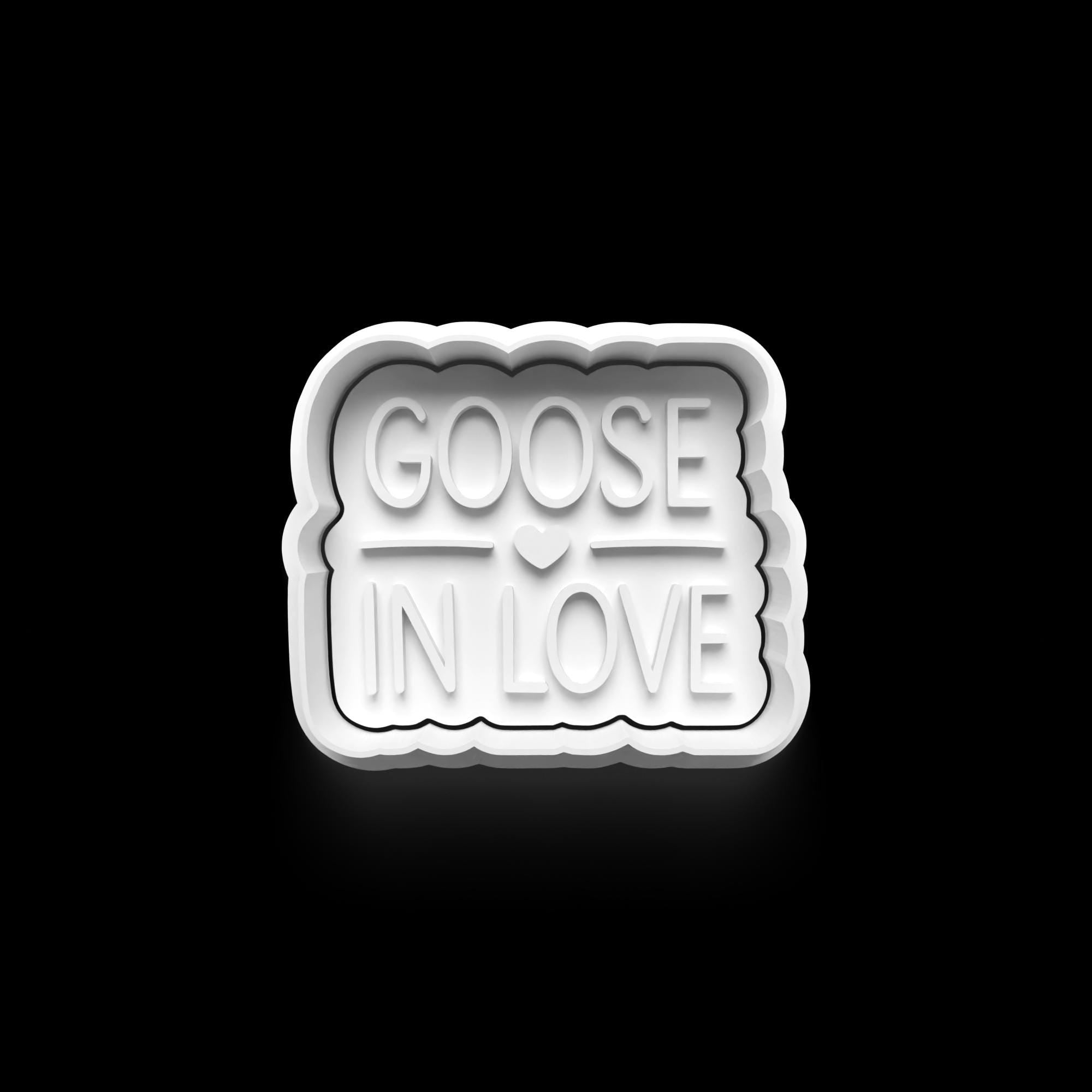Goose In love Theme: 3D Printed Fondant, Clay Cutter Cookie cutter