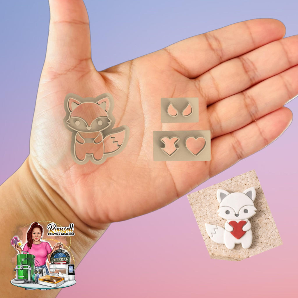 Love fox Polymer clay cutter