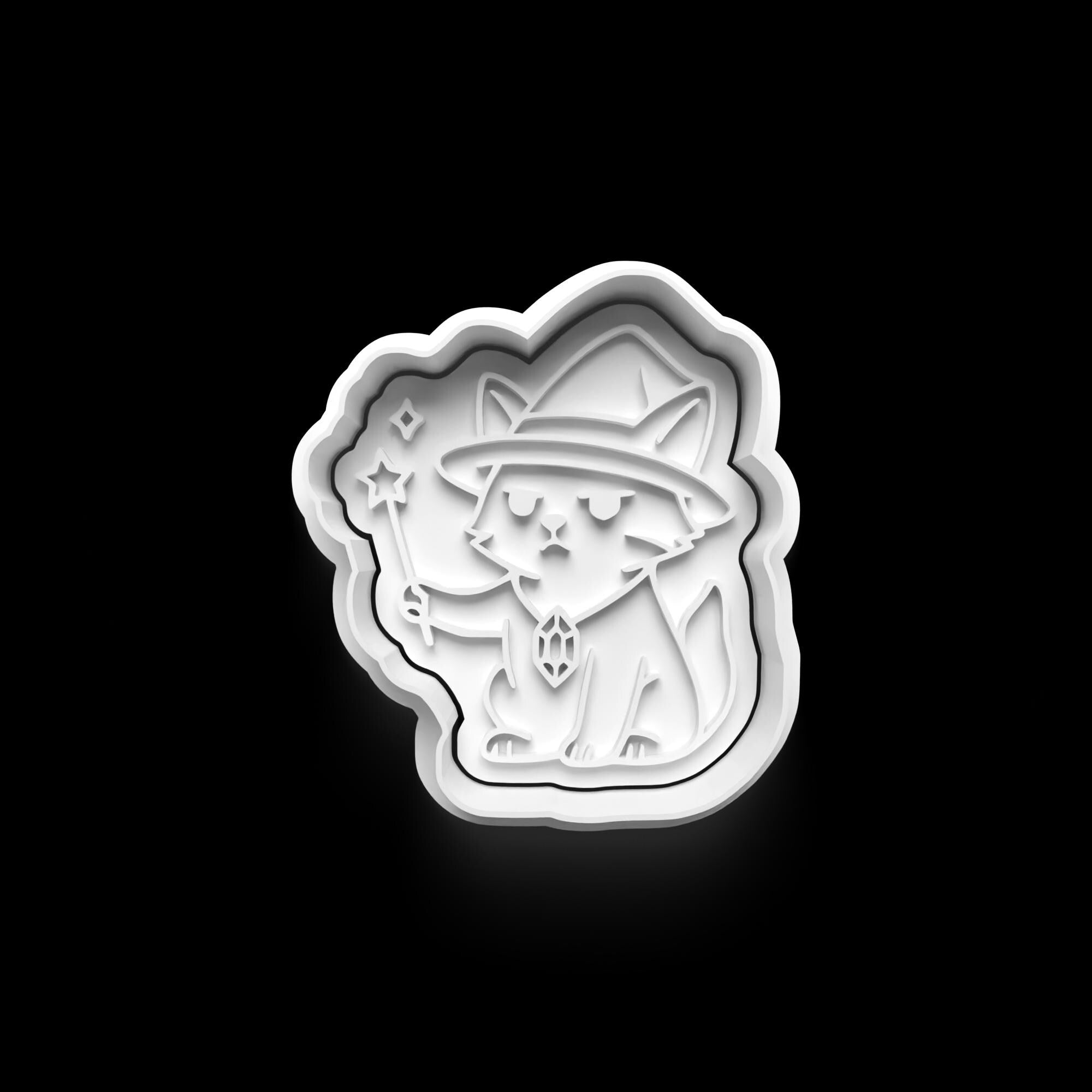 Magic Cat  Theme: 3D Printed Fondant, Clay Cutter, Cookie cutter