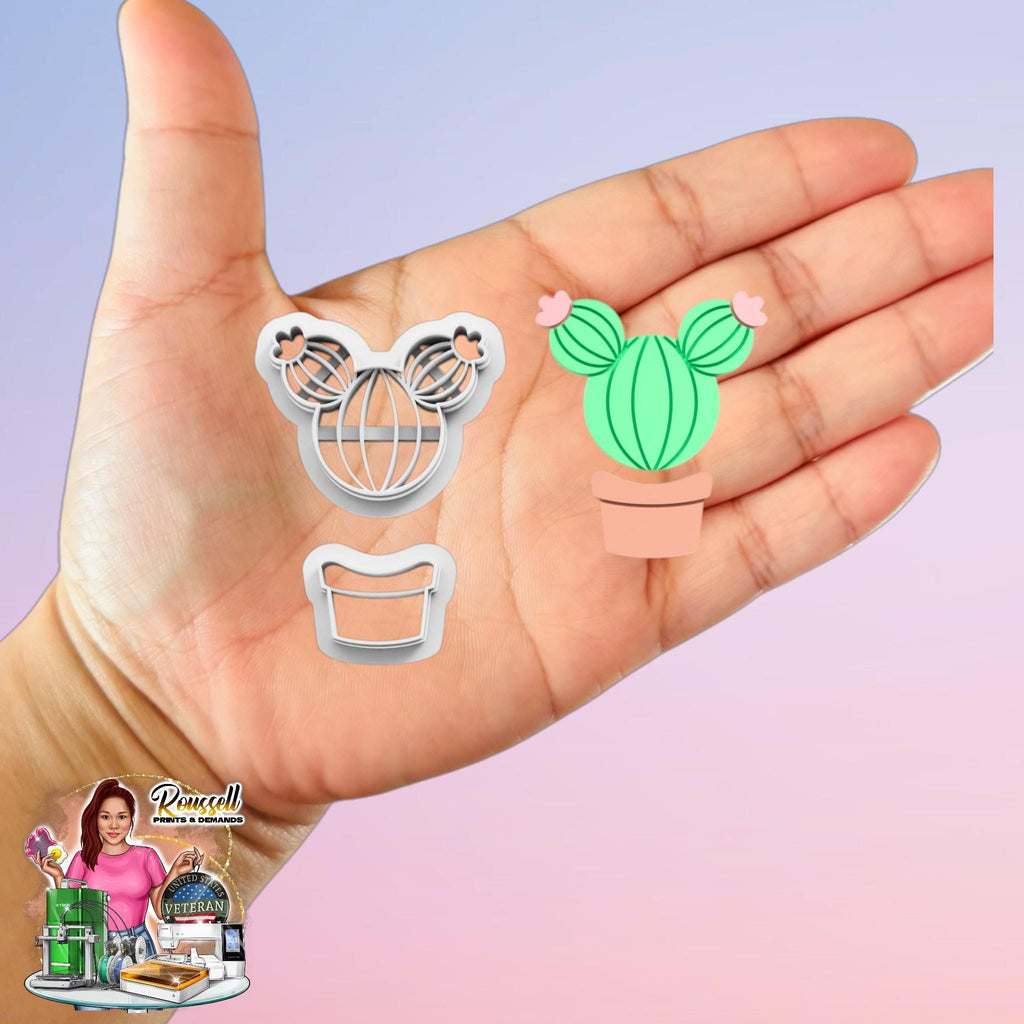Cactus with Pot Combo Clay Cutter 3d printed