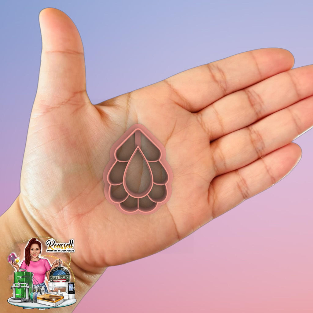 Petal Cascade Polymer clay Cutter 3D printed