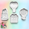 Valentine Theme: 3D Printed Fondant, Clay Cutter, Cookie cutter