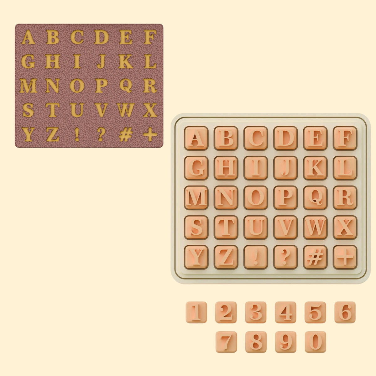 Alphabet Stamps: 12mm Clay & Fondant Letterpress