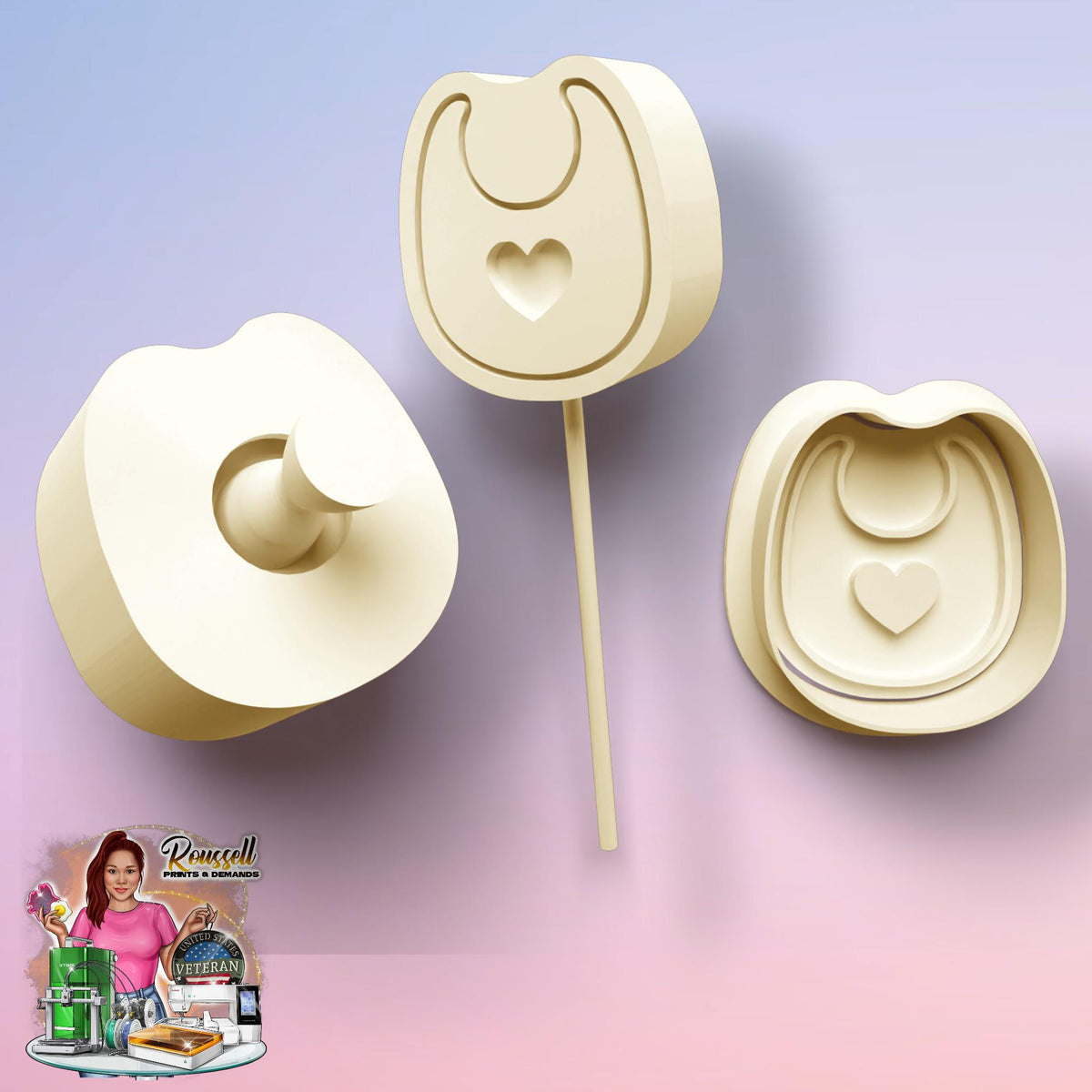 Baby Shower Theme Cake pop mold 3d printed