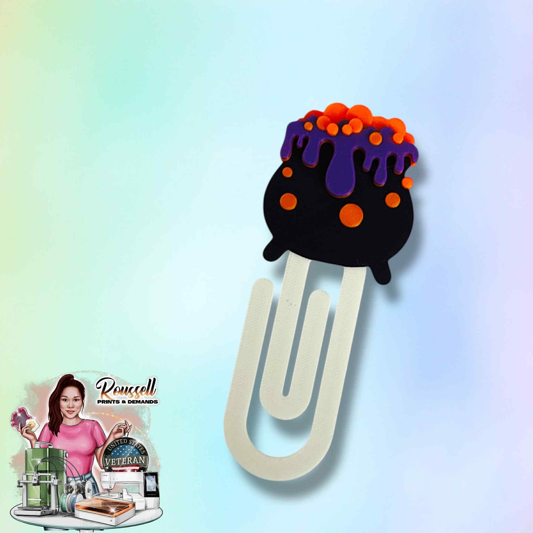 Cauldron 3d printed paper clip | 3d bookmark