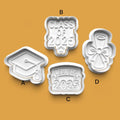 Graduation Cookie Cutter Set: 3D Printed Fondant Cutter
