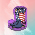 Cowgirl Boots American Flag Freshie Silicon Mold / Molder