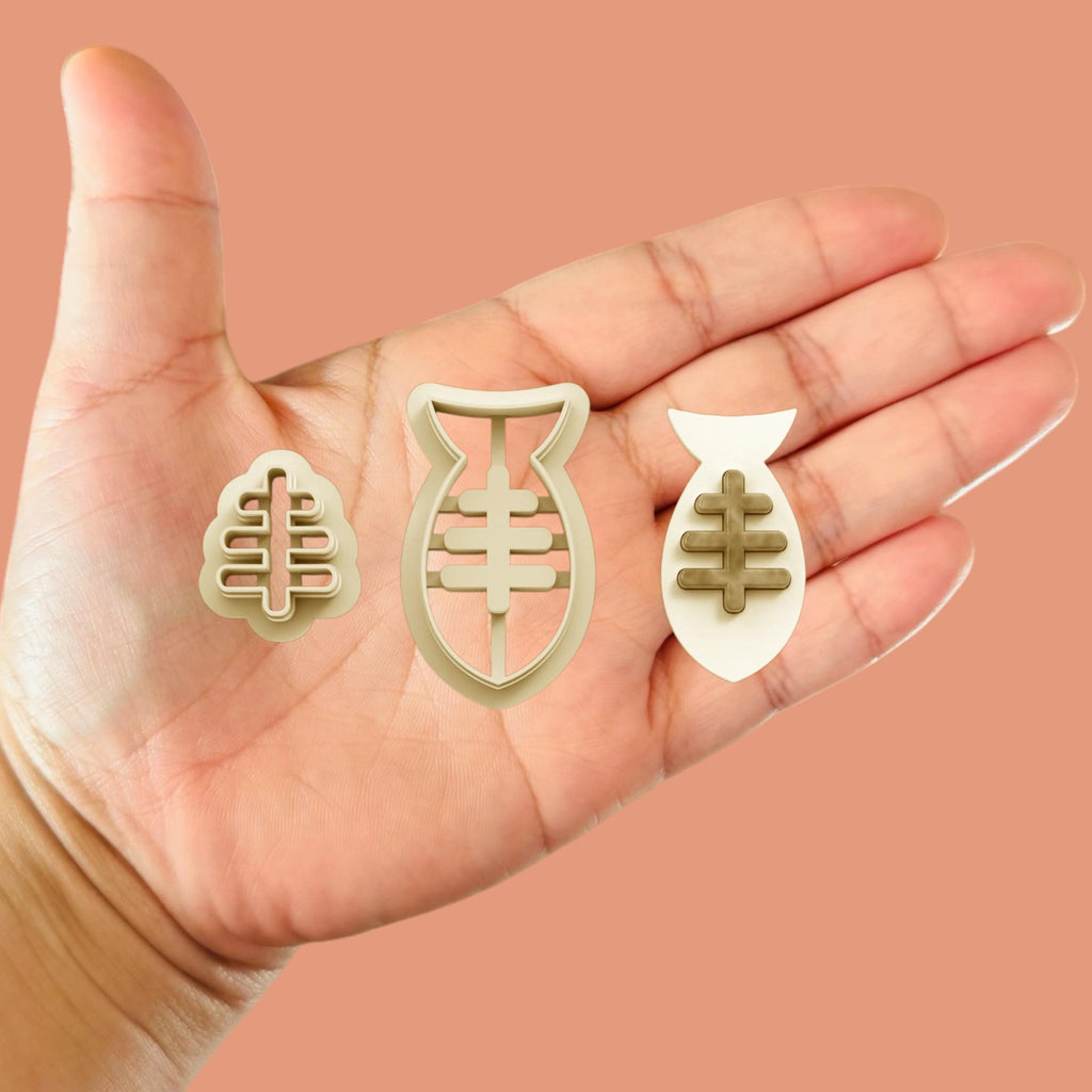 Fish Bones with Precious Stone Clay Cutters Polymer Clay cutter