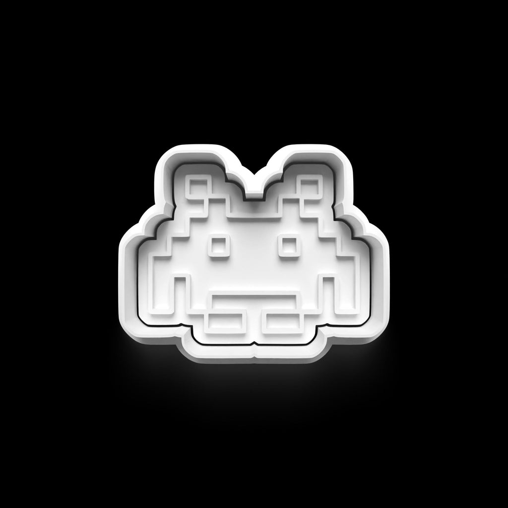 Retro Game Theme Cookie Cutter: 3D Printed Fondant Cutter