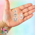 Azulejo-Style Earring Heart Combo Clay Cutter