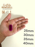 Oval Clay Cutter with Lines: 3D Printed Polymer Clay Tool